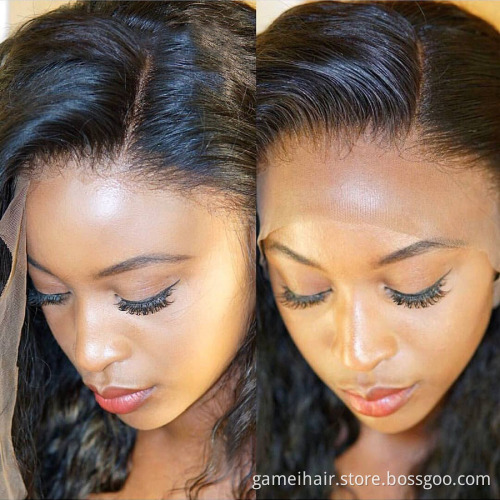 Vendor Hd Transparent Swiss Lace Front Wig Human Hair 360 Lace Frontal Wig Straight Glueless Brazilian 100% Virgin Full Lace Wig